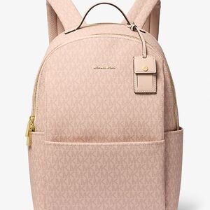 MICHAEL Michael Kors Blush Pink Signature Logo Backpack